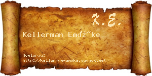 Kellerman Emőke névjegykártya